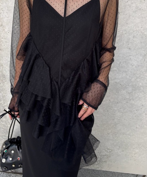 TULLE FRILL TOP SET DRESS（ワンピース）｜Ameri（アメリ）の