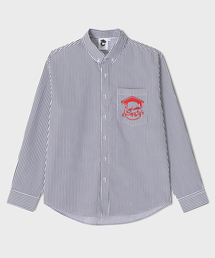 CONCEPTCOLLEGE（コンセプトカレッジ）の「Infinite College Logo One Pocket Stripe Shirt_ Black/White [Unisex]（シャツ/ブラウス）」
