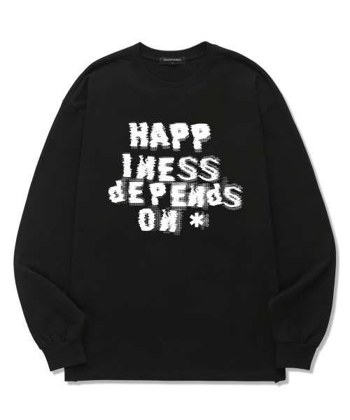 OUSE（オウズ）の「HAPPINESS ロングスリーブ (DLS029) ブラック（Tシャツ/カットソー・レディース・その他・SMALL/MEDIUM/LARGE/X-LARGE/XX-LARGE）」の4枚目の写真