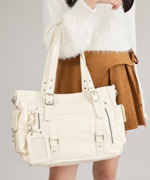 apres jour mignon（アプレジュールミニョン）の「【apresjour mignon×ARIAZ】2wayマルチポケットバッグ（ハンドバッグ・レディース・オフホワイト/ブラック・ONESIZE）」の3枚目の写真