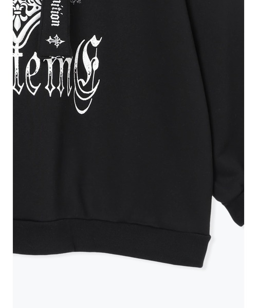 クロスプリントロゴテープユニセックスパーカー（パーカー）｜NOEMIE