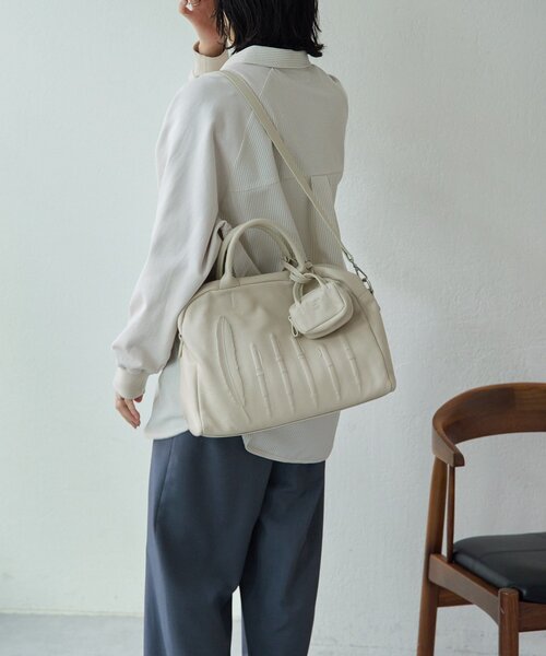 ear PAPILLONNER（イアパピヨネ）の「スウェット切替シャツ【SUM1 STYLE】（シャツ/ブラウス・レディース・ブラック/ライトベージュ・FREE）」の12枚目の写真