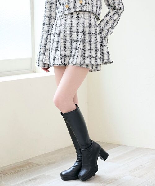 MAJESTIC LEGON（マジェスティックレゴン）の「レイヤードデザインツイードスカパン（その他パンツ・レディース・ホワイト系その他2/ブラック系その他・MEDIUM）」の20枚目の写真