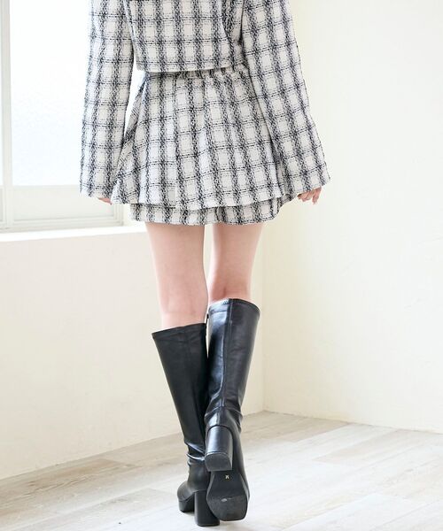 MAJESTIC LEGON（マジェスティックレゴン）の「レイヤードデザインツイードスカパン（その他パンツ・レディース・ホワイト系その他2/ブラック系その他・MEDIUM）」の21枚目の写真