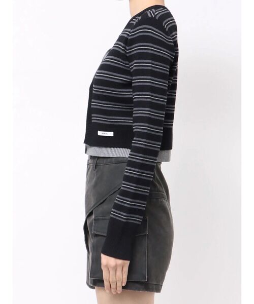 MURUA（ムルーア）の「レイヤードクロップドカーディガン（カーディガン/ボレロ・レディース・ブラウン/ブラック・FREE）」の17枚目の写真