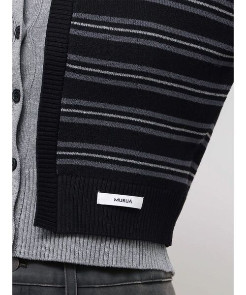 MURUA（ムルーア）の「レイヤードクロップドカーディガン（カーディガン/ボレロ・レディース・ブラウン/ブラック・FREE）」の21枚目の写真