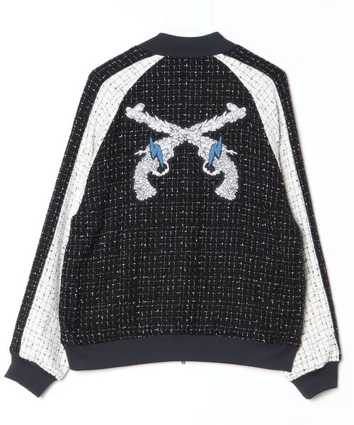roarguns(ロアーガンズ)の「TWEED SOUVENIR JACKET DUNKWELL WAPPEN(ノーカラージャケット・メンズ・ブラック・2/3)」の6枚目の写真