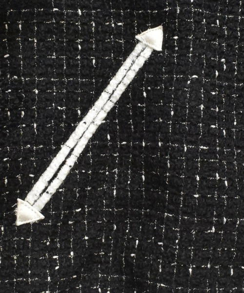 roarguns(ロアーガンズ)の「TWEED SOUVENIR JACKET DUNKWELL WAPPEN(ノーカラージャケット・メンズ・ブラック・2/3)」の5枚目の写真