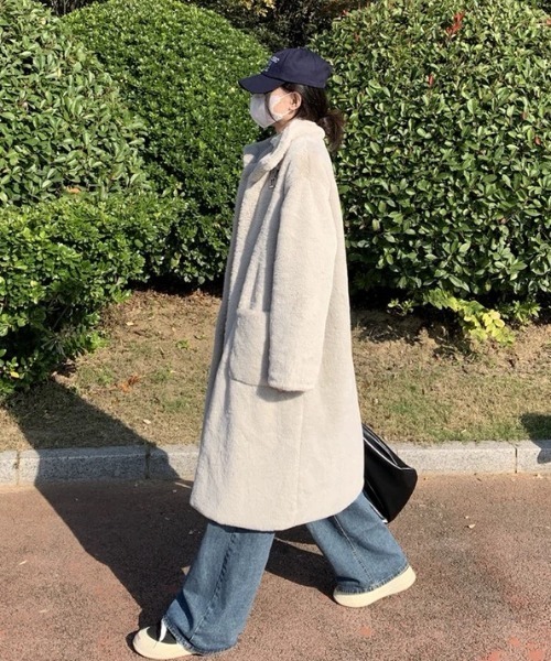 FAVORITO（ファヴォリート）の「スタンドカラーボタンでジャケット（その他アウター・レディース・ライトグレー・F）」の13枚目の写真