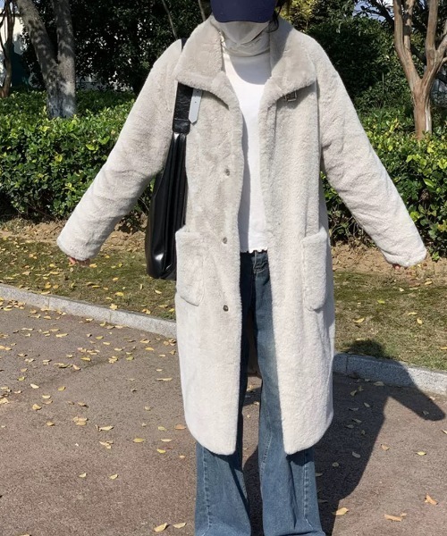 FAVORITO（ファヴォリート）の「スタンドカラーボタンでジャケット（その他アウター・レディース・ライトグレー・F）」の14枚目の写真