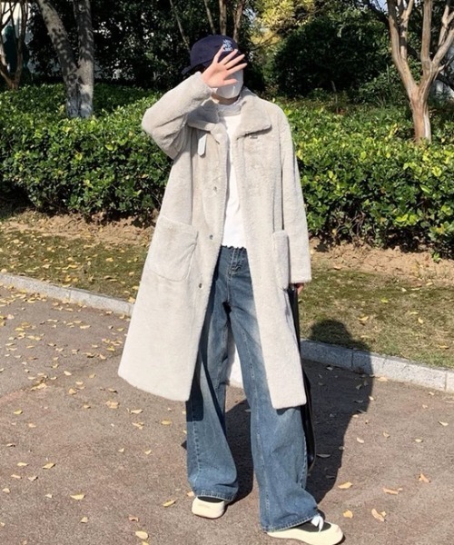 FAVORITO（ファヴォリート）の「スタンドカラーボタンでジャケット（その他アウター・レディース・ライトグレー・F）」の15枚目の写真