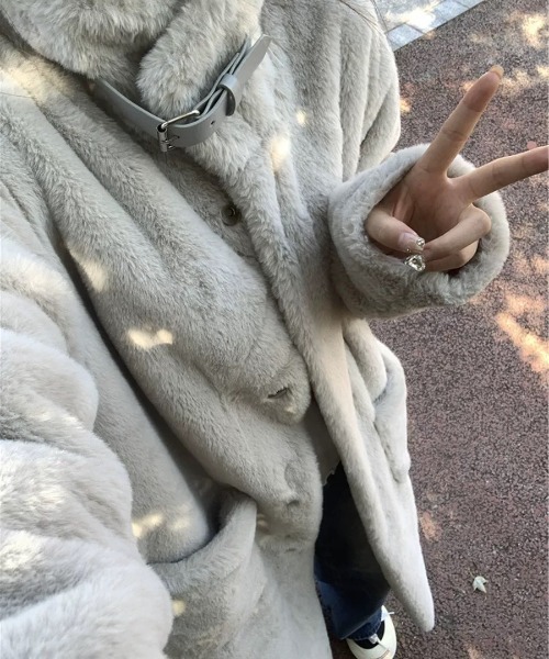 FAVORITO（ファヴォリート）の「スタンドカラーボタンでジャケット（その他アウター・レディース・ライトグレー・F）」の16枚目の写真