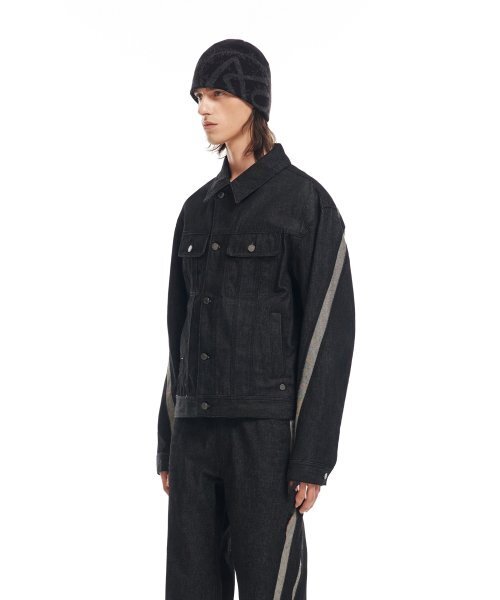 ADDOFF(アドオフ)の「WAVE CURL LINE DENIM JACKET BLACK(デニムジャケット・レディース・その他・LARGE/MEDIUM/SMALL)」の10枚目の写真