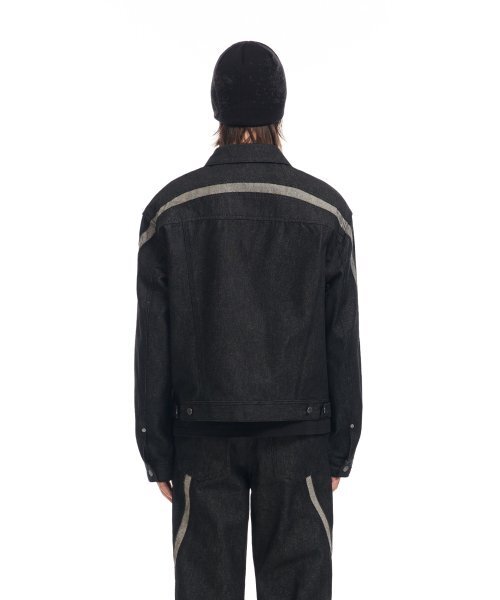 ADDOFF(アドオフ)の「WAVE CURL LINE DENIM JACKET BLACK(デニムジャケット・レディース・その他・LARGE/MEDIUM/SMALL)」の11枚目の写真