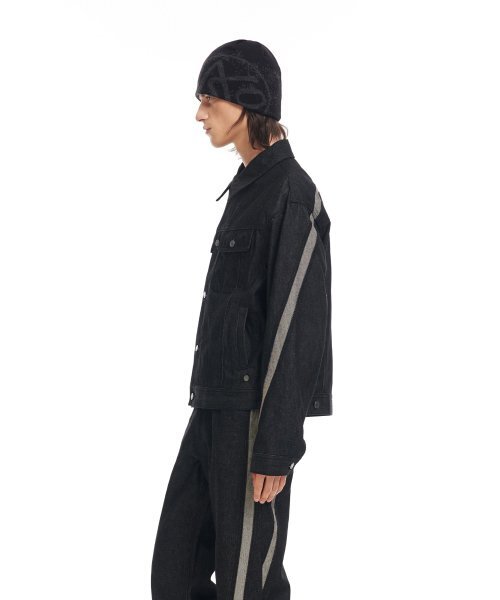ADDOFF(アドオフ)の「WAVE CURL LINE DENIM JACKET BLACK(デニムジャケット・レディース・その他・LARGE/MEDIUM/SMALL)」の13枚目の写真