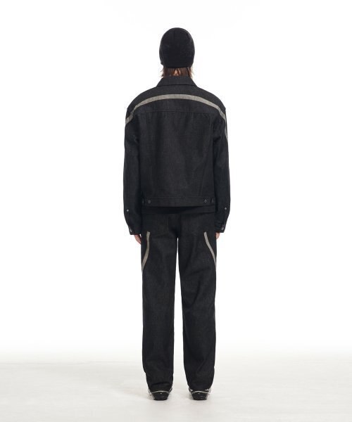ADDOFF(アドオフ)の「WAVE CURL LINE DENIM JACKET BLACK(デニムジャケット・レディース・その他・LARGE/MEDIUM/SMALL)」の3枚目の写真