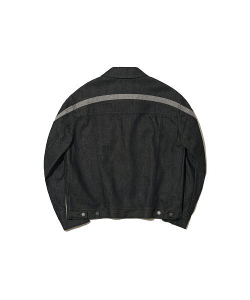 ADDOFF(アドオフ)の「WAVE CURL LINE DENIM JACKET BLACK(デニムジャケット・レディース・その他・LARGE/MEDIUM/SMALL)」の5枚目の写真