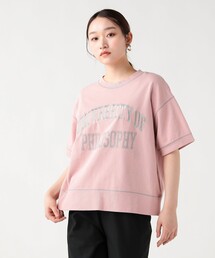 配色 ロゴ スウェット プルオーバー