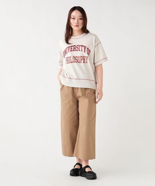BEAMS HEART(ビームスハート)の「配色 ロゴ スウェット プルオーバー(Tシャツ/カットソー・レディース・チャコールグレー/ホワイト系その他5/ピンク・FREE)」の4枚目の写真