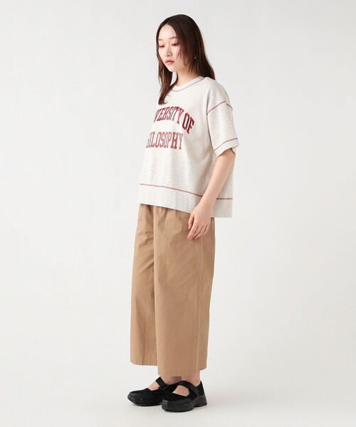 BEAMS HEART(ビームスハート)の「配色 ロゴ スウェット プルオーバー(Tシャツ/カットソー・レディース・チャコールグレー/ホワイト系その他5/ピンク・FREE)」の5枚目の写真