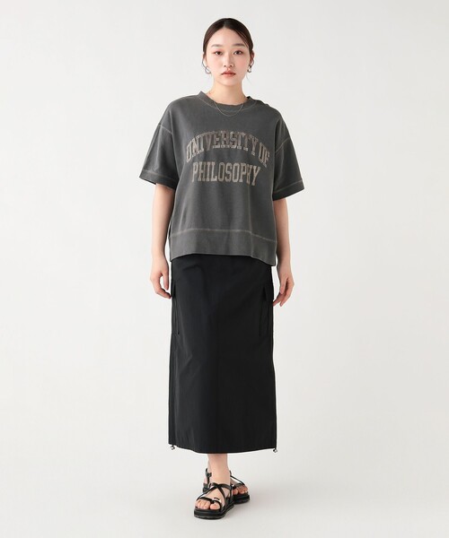 BEAMS HEART(ビームスハート)の「配色 ロゴ スウェット プルオーバー(Tシャツ/カットソー・レディース・チャコールグレー/ホワイト系その他5/ピンク・FREE)」の8枚目の写真