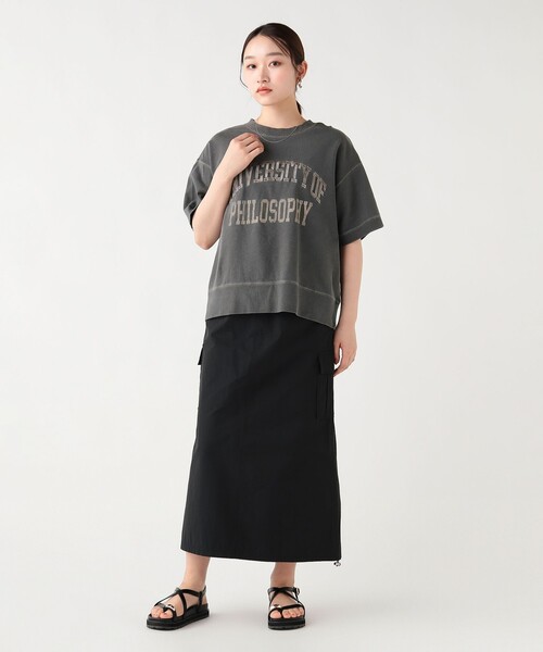 BEAMS HEART(ビームスハート)の「配色 ロゴ スウェット プルオーバー(Tシャツ/カットソー・レディース・チャコールグレー/ホワイト系その他5/ピンク・FREE)」の9枚目の写真