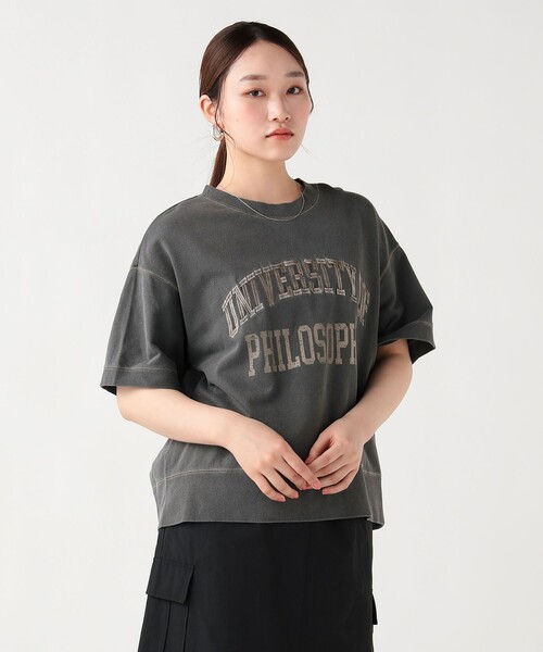 BEAMS HEART(ビームスハート)の「配色 ロゴ スウェット プルオーバー(Tシャツ/カットソー・レディース・チャコールグレー/ホワイト系その他5/ピンク・FREE)」の11枚目の写真