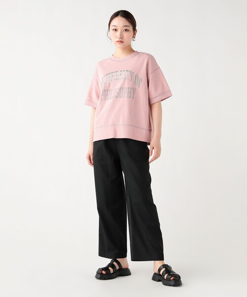 BEAMS HEART(ビームスハート)の「配色 ロゴ スウェット プルオーバー(Tシャツ/カットソー・レディース・チャコールグレー/ホワイト系その他5/ピンク・FREE)」の12枚目の写真