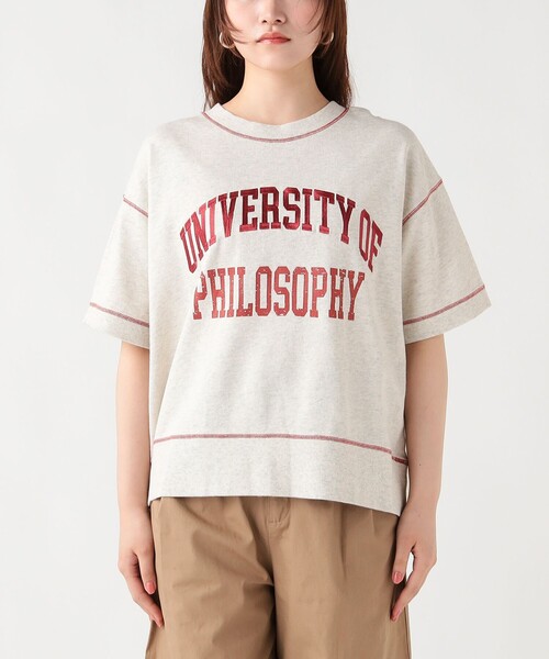 BEAMS HEART(ビームスハート)の「配色 ロゴ スウェット プルオーバー(Tシャツ/カットソー・レディース・チャコールグレー/ホワイト系その他5/ピンク・FREE)」の16枚目の写真