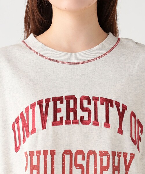 BEAMS HEART(ビームスハート)の「配色 ロゴ スウェット プルオーバー(Tシャツ/カットソー・レディース・チャコールグレー/ホワイト系その他5/ピンク・FREE)」の19枚目の写真