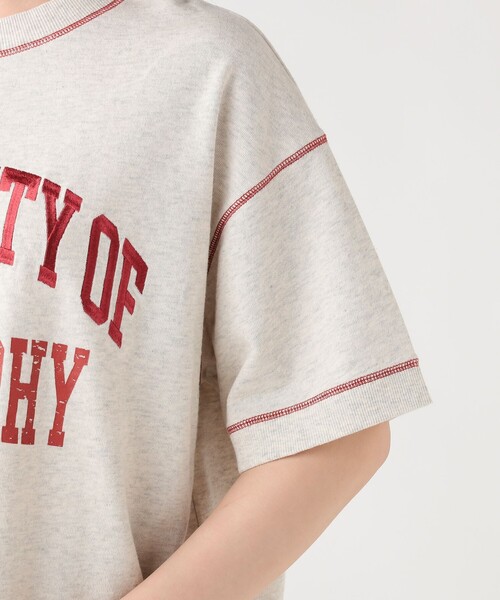 BEAMS HEART(ビームスハート)の「配色 ロゴ スウェット プルオーバー(Tシャツ/カットソー・レディース・チャコールグレー/ホワイト系その他5/ピンク・FREE)」の20枚目の写真
