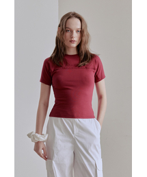 RAW CUT LINE HALF TOP (CURRANT)