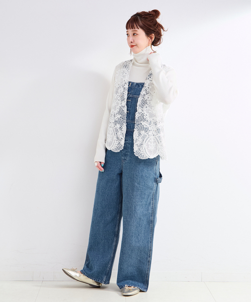 B.C STOCK（ベーセーストック）の「コード刺繍ベスト（ベスト・レディース・ブラック/ホワイト・FREE）」の11枚目の写真