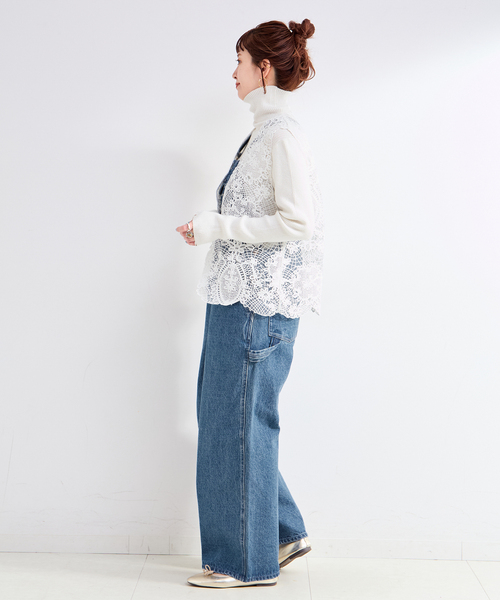 B.C STOCK（ベーセーストック）の「コード刺繍ベスト（ベスト・レディース・ブラック/ホワイト・FREE）」の12枚目の写真