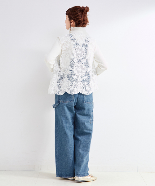 B.C STOCK（ベーセーストック）の「コード刺繍ベスト（ベスト・レディース・ブラック/ホワイト・FREE）」の13枚目の写真