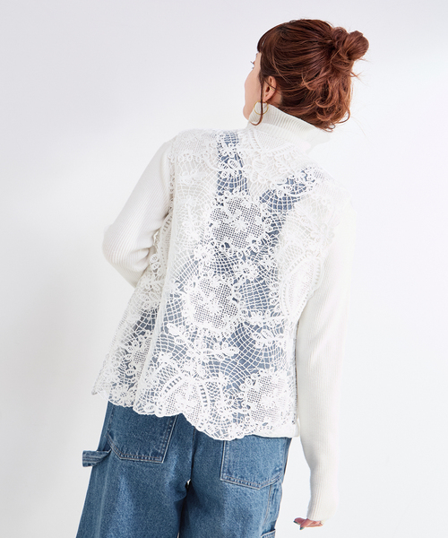 B.C STOCK（ベーセーストック）の「コード刺繍ベスト（ベスト・レディース・ブラック/ホワイト・FREE）」の18枚目の写真