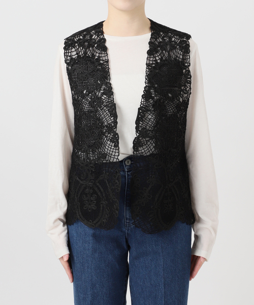 B.C STOCK（ベーセーストック）の「コード刺繍ベスト（ベスト・レディース・ブラック/ホワイト・FREE）」の20枚目の写真