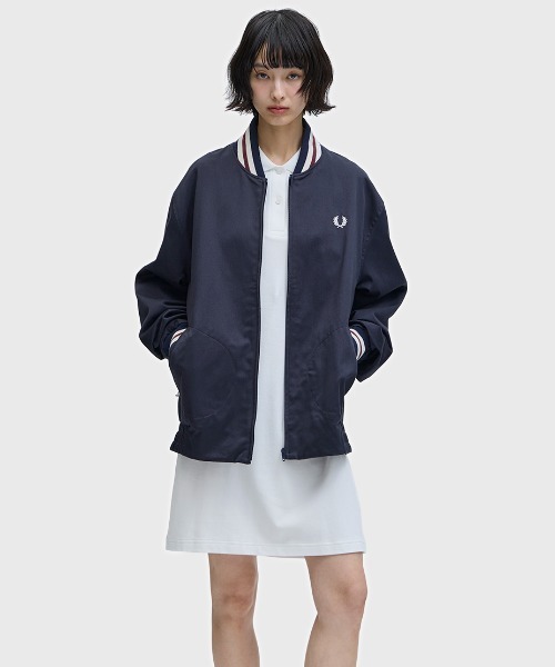 FRED PERRY（フレッドペリー）の「Twill Tennis Bomber Jacket／ツイルテニスボンバージャケット（ブルゾン・メンズ・ネイビー・XL/S/M/L）」の10枚目の写真