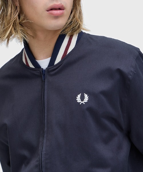 FRED PERRY（フレッドペリー）の「Twill Tennis Bomber Jacket／ツイルテニスボンバージャケット（ブルゾン・メンズ・ネイビー・XL/S/M/L）」の17枚目の写真