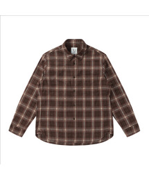 SOLEW（ソル）の「リラックスフィットフランネルチェックシャツ_ブラウン（シャツ/ブラウス）」