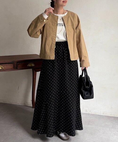 Chez toi（シェトワ）の「GLDフックノーカラーGジャン（ブルゾン・レディース・アイボリー/ベージュ/インディゴブルー/ブルー・FREE）」の22枚目の写真