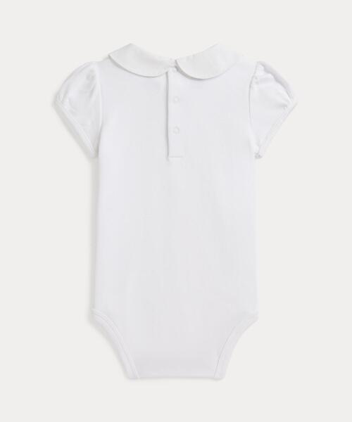 POLO RALPH LAUREN CHILDRENSWEAR(ポロ ラルフ ローレン チルドレンズウェア)の「エンブロイダリーカラー コットン ボディスーツ(ロンパース・キッズ・ホワイト・12M/6M/9M)」の5枚目の写真