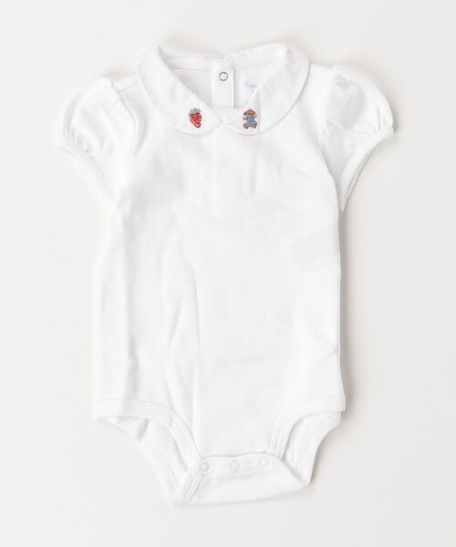 POLO RALPH LAUREN CHILDRENSWEAR(ポロ ラルフ ローレン チルドレンズウェア)の「エンブロイダリーカラー コットン ボディスーツ(ロンパース・キッズ・ホワイト・12M/6M/9M)」の3枚目の写真