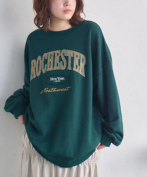 RETRO GIRL（レトロガール）の「カレッジロゴトレーナー（スウェット・レディース・グリーン/ホワイト系その他/ブルー・FREE）」の3枚目の写真