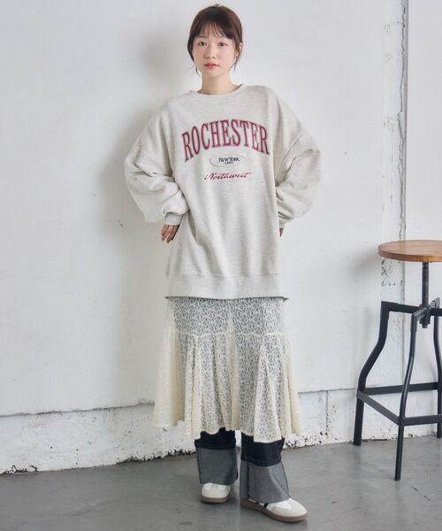 RETRO GIRL（レトロガール）の「カレッジロゴトレーナー（スウェット・レディース・グリーン/ホワイト系その他/ブルー・FREE）」の7枚目の写真