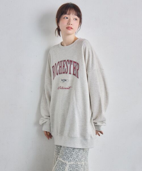 RETRO GIRL（レトロガール）の「カレッジロゴトレーナー（スウェット・レディース・グリーン/ホワイト系その他/ブルー・FREE）」の15枚目の写真