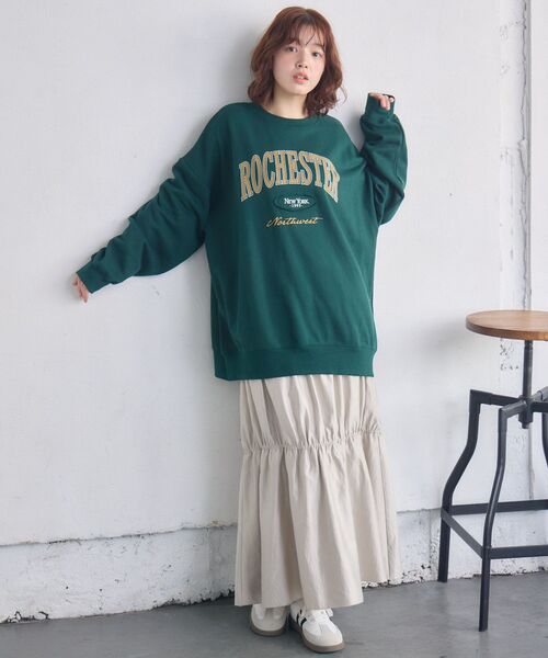 RETRO GIRL（レトロガール）の「カレッジロゴトレーナー（スウェット・レディース・グリーン/ホワイト系その他/ブルー・FREE）」の16枚目の写真