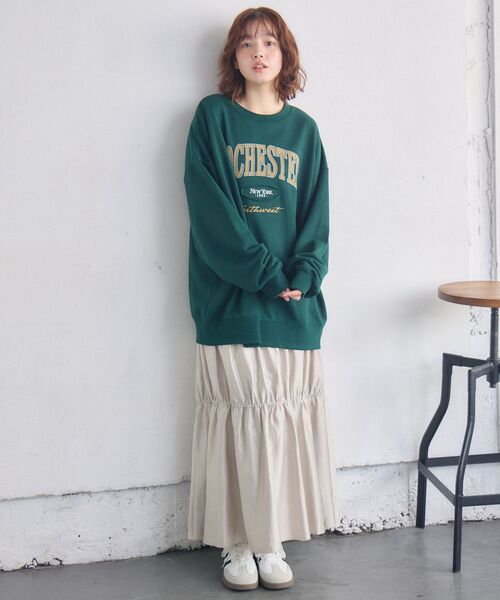 RETRO GIRL（レトロガール）の「カレッジロゴトレーナー（スウェット・レディース・グリーン/ホワイト系その他/ブルー・FREE）」の17枚目の写真