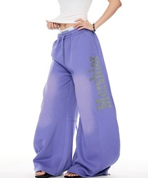 Ressaca（レサーカ）の「ワイドシルエットユーズド加工ロゴスウェットパンツ（スウェットパンツ）」