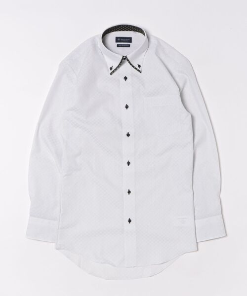 TOKYO SHIRTS（トウキョウシャツ）の「【超形態安定】 形態安定ノンアイロン ボタンダウン 長袖ビジネスワイシャツ（ビジネスシャツ・メンズ・グレー・首回り37cm-裄丈84cm/首回り39cm-裄丈80cm/首回り39cm-裄丈84cm/首回り41cm-裄丈82cm/首回り41cm-裄丈86cm/首回り42cm-裄丈82cm/首回り42cm-裄丈86cm/首回り43cm-裄丈82cm/首回り43cm-裄丈86cm/首回り37cm-裄丈80cm）」の6枚目の写真